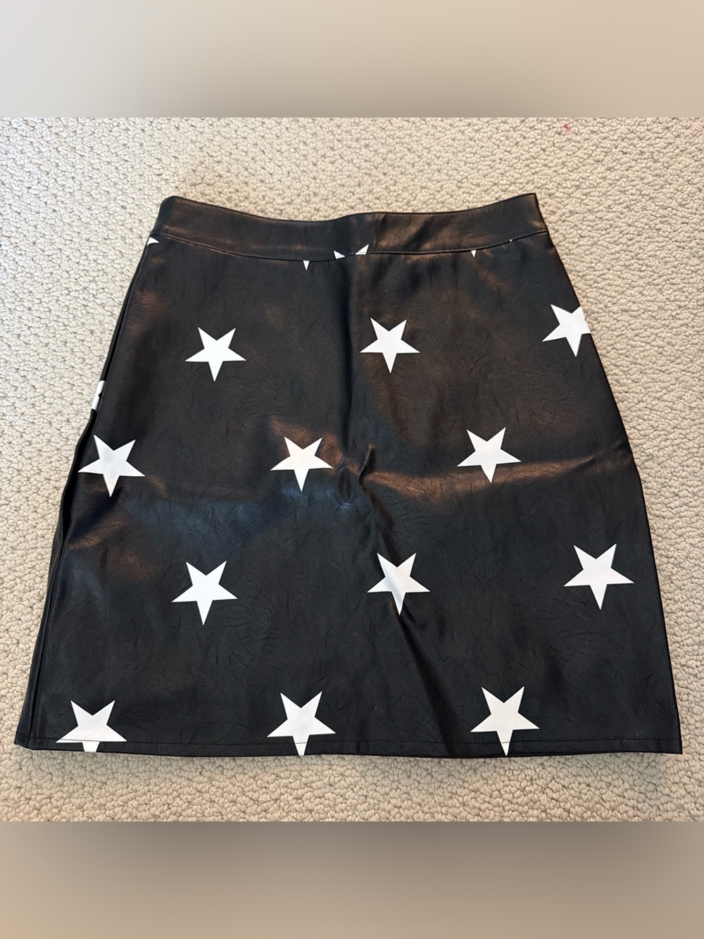 Faux leather skirt